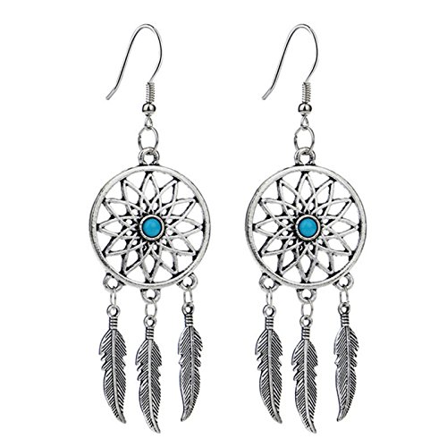 westeng atrapasueños de pendientes plata pendientes mujer Dream Catcher Pendientes Niña Mode accesorios colgantes para mujer regalo