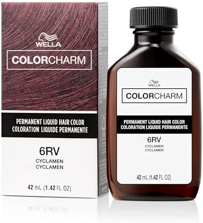COLORCHARM Permanent Liquid Hair Color for Gray Coverage, Red