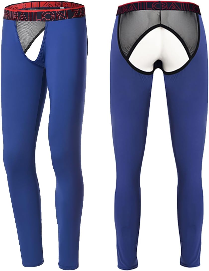 ZONBAILON Thermal Underwear Men Crotchless Leggings Compression Pants Tights Winter Mens Base Layer Bottoms Leggings - Image 3