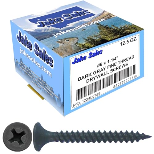 Gray Phosphate Drywall Screws: #6 x 1-1/4