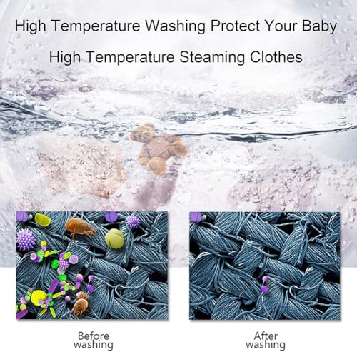 3kg Mini Vented Tumble Dryer, 800W Wall Mounted Washing Machine, Compact Front Load Washing Machine, 15 Minutes Quick Wash, Hot Air Drying, For Travel Apartments Dorms Socks Underwear - Image 4