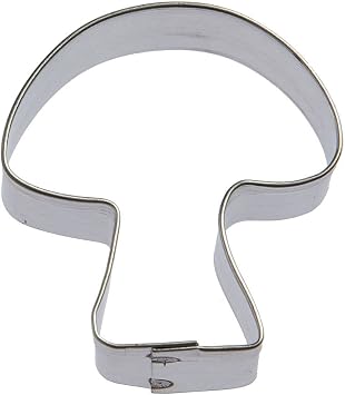 Miniature Mushroom Cookie Cutter - Made in the USA Foose Cookie Cutters Tin Plated Steel Mushroom Cookie Mold 1.5 Inch