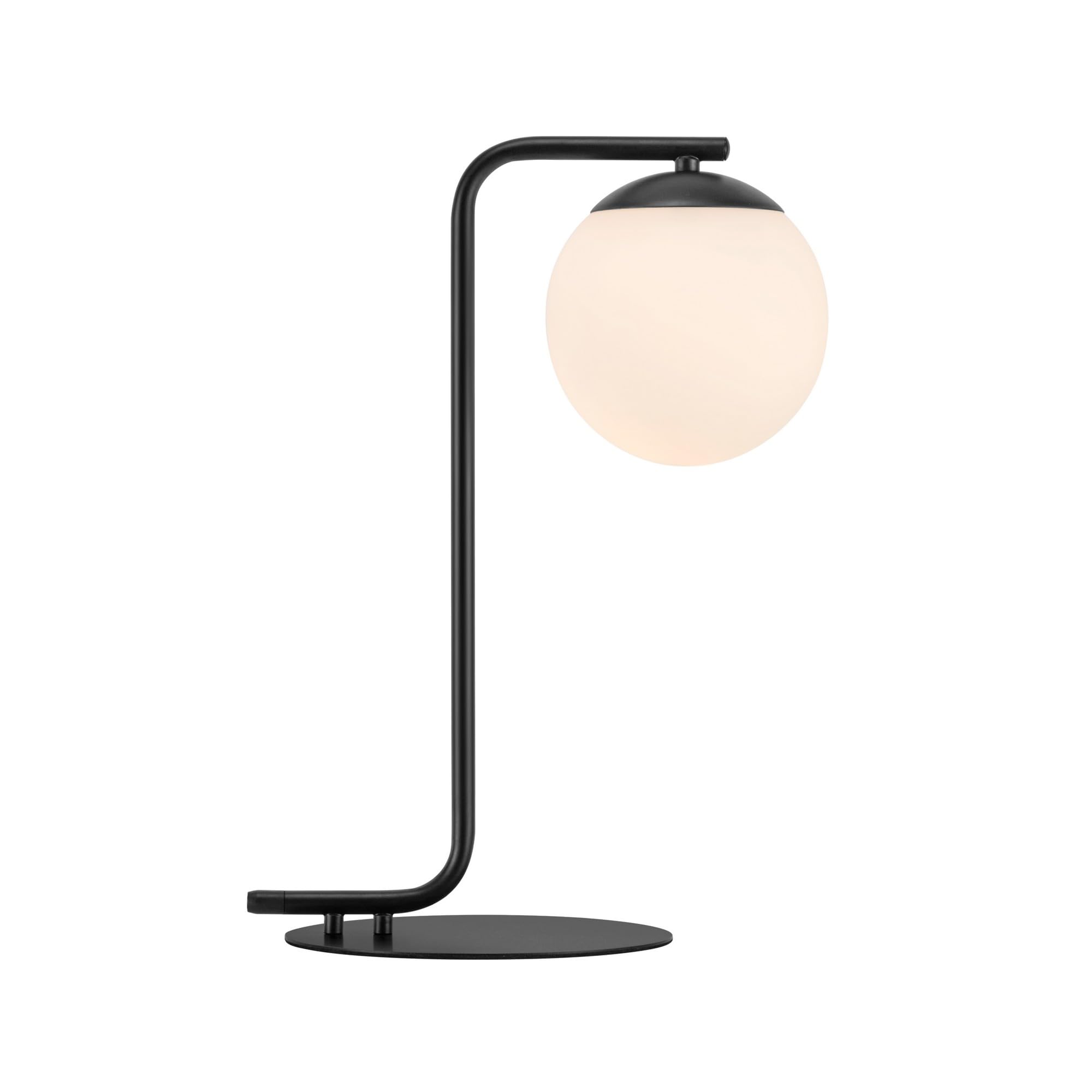 Nordlux Black Grant Table Lamp Glass Livingroom E14 Switch
