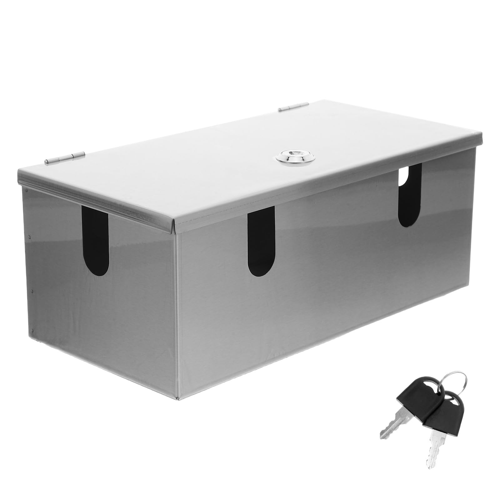 POPETPOP Caja para Enchufes Exteriores Grande de Acero Inoxidable Cerradura Cubierta Protectora para Tomacorrientes Resistente al Agua y Protección Antirrobo para Uso Exteriores