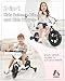 KRIDDO 2-in-1 Kids Tricycle and Toddler Balance Bike 2 Year Old, Detachable Pedals and Stowable Training Wheels, DIY Plate, Riding Trikes Toy for Ages 18 Months to 3 Years, White