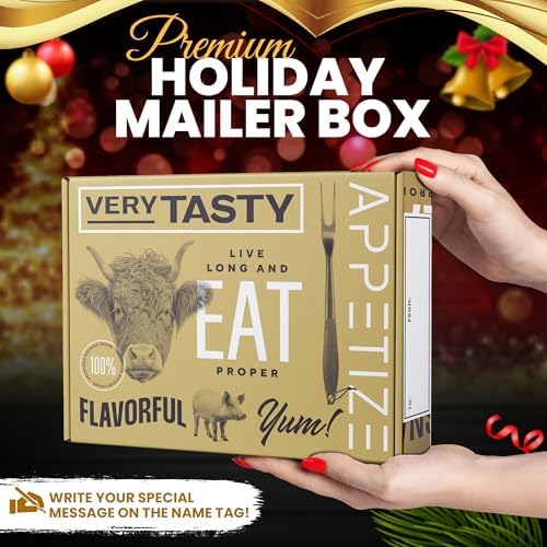 Unique Christmas Gifts for Men Stocking stuffers filled with meat - Mens Gift Ideas for Christmas Presents - Beef Jerky Gift Basket Snack Boxes for adults - Men Gift Ideas, Gifts for Dad, Boyfriend, Brother - Cadeau Homme, Cool Mens present, Snacks for Adults, Cadeau Noel Pour Homme — view 4