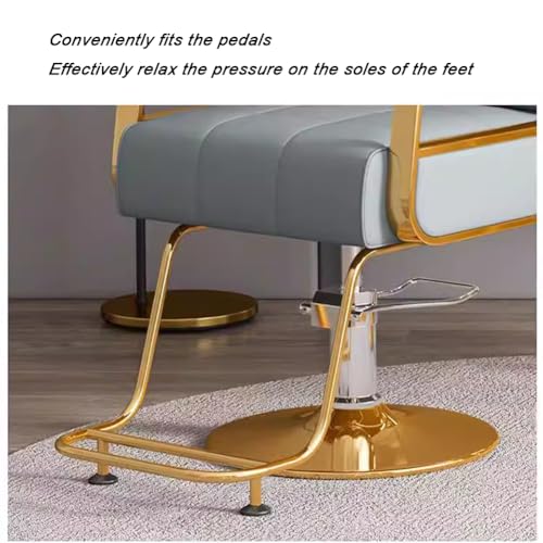 Sedia idraulica professionale da salone con poggiapiedi girevole a 360° regolabile per acconciature, casa, salone di bellezza, spa e attrezzature per il comfort e la durata