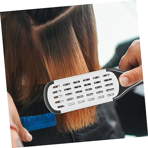 Peine alisador moldeado con cerdas de jabalí herramienta de estilizado de doble cara para alisar y desenredar para todo tipo de cabello compacto y fácil de usar miniatura 6
