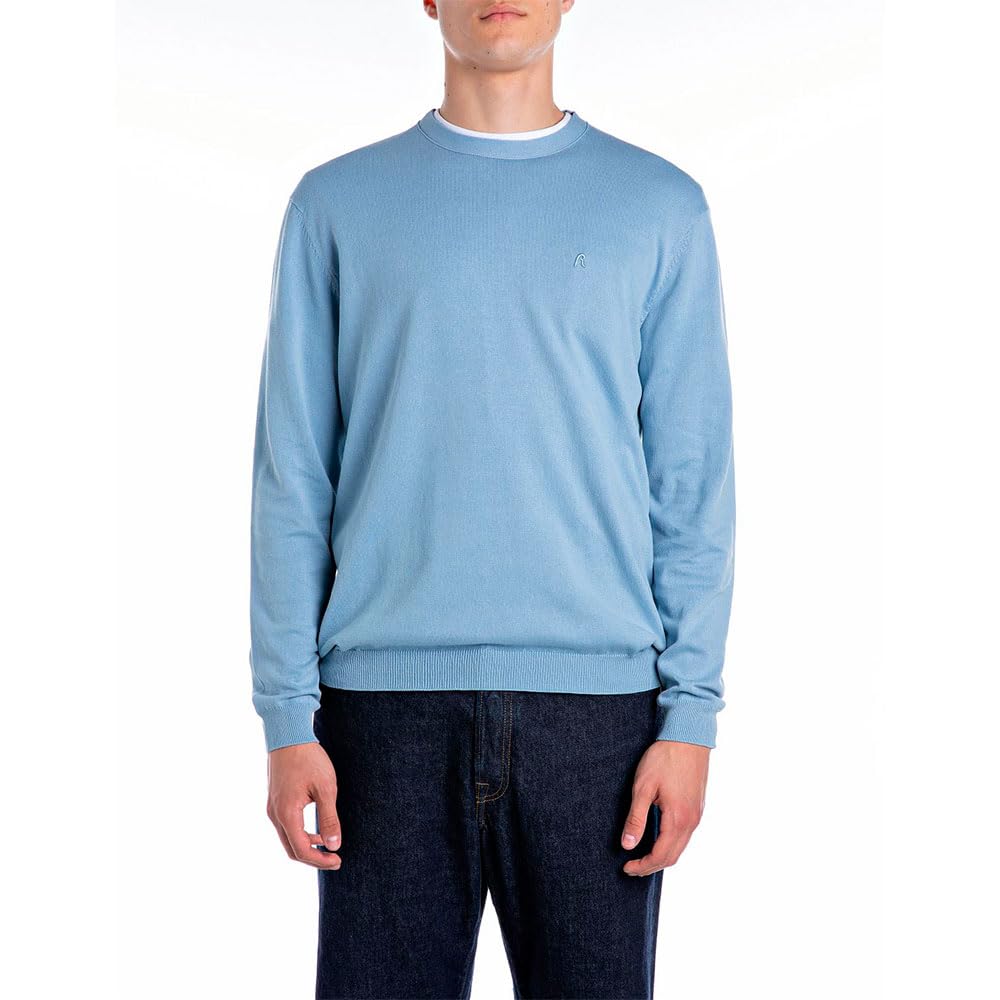 Replay Men's Jumper, 388 Steel Blue, M