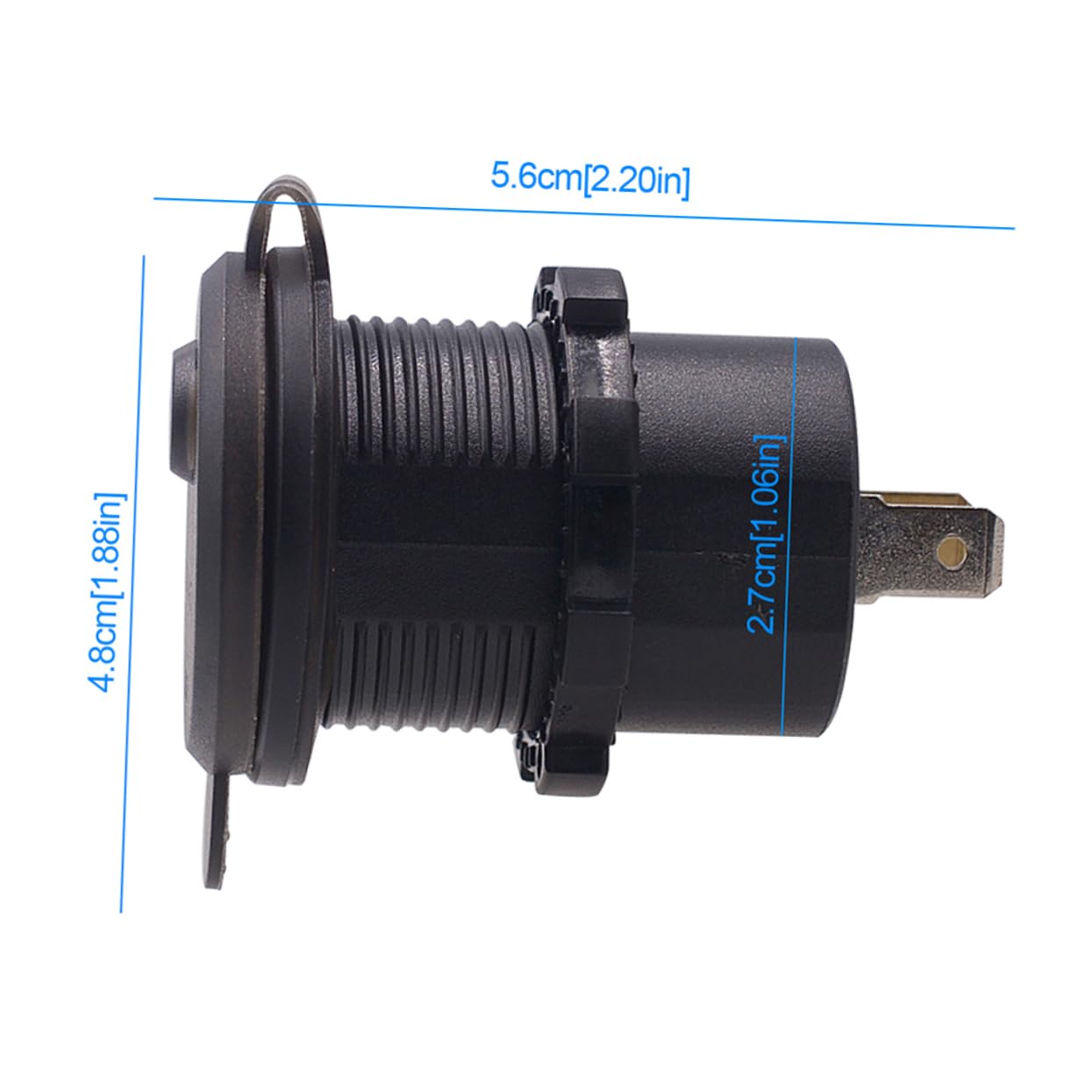 OSALADI 2pezzi Caricatore Usb Da Auto Con Display Digitale e Interruttore off Per Smartphone e Tablet Adatto e Veicoli Elettrici Lucciola Rossa
