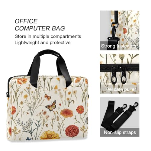 Funda para portátil 15.6" con asa y correa beige miniatura 6