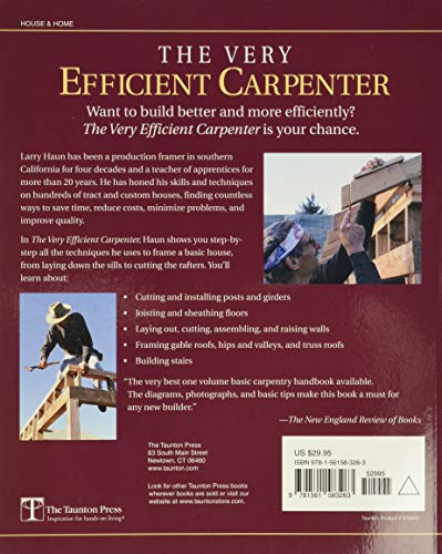 The Very Efficient Carpenter: Basic Framing for Residential Construction (For Pros / By Pros) - Image 2