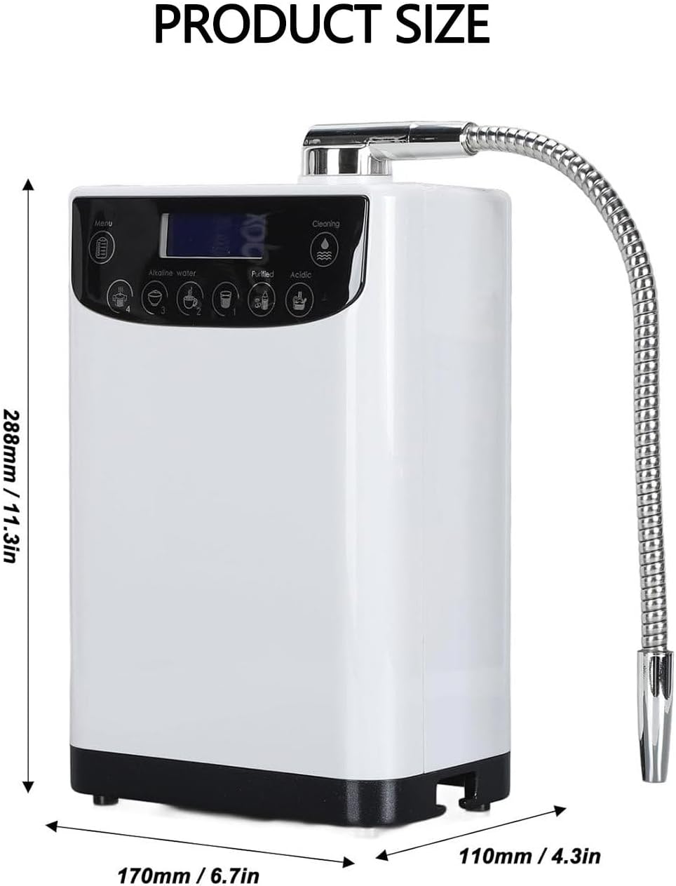 Alkaline Water Ionizer Water Purifier Machine PH 4.5~10 Alkaline Water Machine Electrolyzed Water Machine with Auto-Cleaning Function