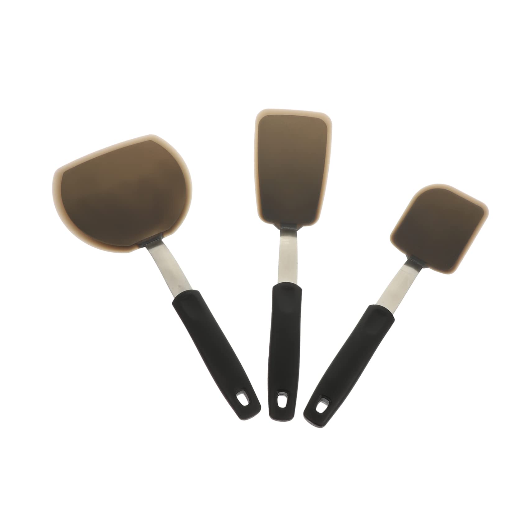 YARNOW 3pezzi Spatole in Silicone Per Wok Spatole Multiuso in Silicone Pala Antiaderente Per Cucinare Spatola in Per Friggere Bistecche Utensili Da Cucina Antiaderenti Per Appeso