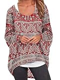 ❤️Das Sweatshirt mit Fledermaus Ärmel hat neben dem Rundhalsausschnitt noch weit geschnittene Schultern die für den angesagten Oversize-Look sorgen. Casual style; Mit weich fließender, elastischer Qualität, sehr soft und angenehm tragen.