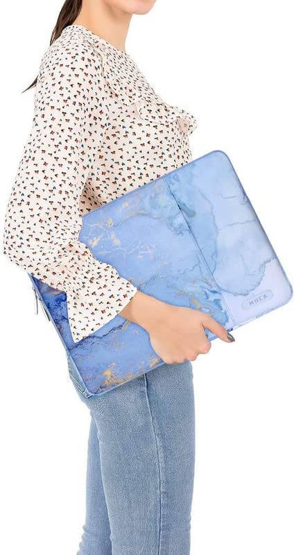 Image of MOCA Laptop Sleeve Bag Compatible with Old MacBook Air 13.3 / MacBook Pro 14 M3 M2 M1 Pro /Max A2442 Sleeve, Polyester Vertical Case with Pocket, Blue