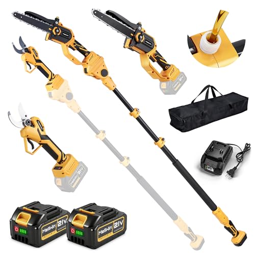 MELLWIN 4 in 1 Motosierra y tijeras de podar con pértiga telescópica 2,3 M