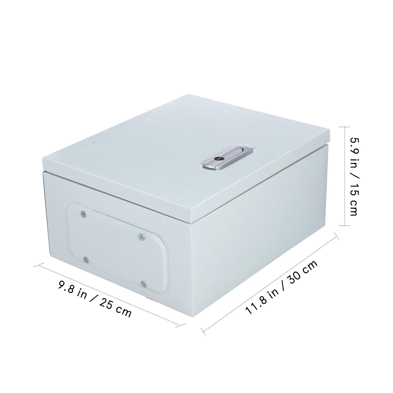 Ciieeo Weatherproof Wall-Mounted Electrical Box 250x300x140mm Thickened Steel Enclosure Electrical Junction Box Without Handle for Outdoor and Indoor Use