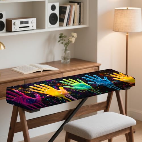 Image of Nuxovilar Handprint Piano Cover Elastic Milk Silk 88 Key