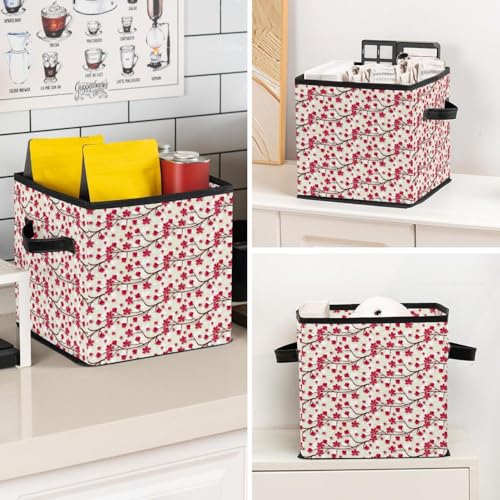Bacs avec poignées fleurs de cerisier au design chic et durable - 8
