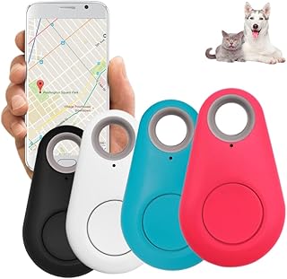 Smart Luggage Tracker Tag Key Finder 4Pack Dog Gps Tracker, No Monthly Fee Bluetooth Item Key Finder Luggage Tracker Portable Intelligent Anti-Lost Device for Wallet Kid Pet tracker Alarms Zelbuck (C)