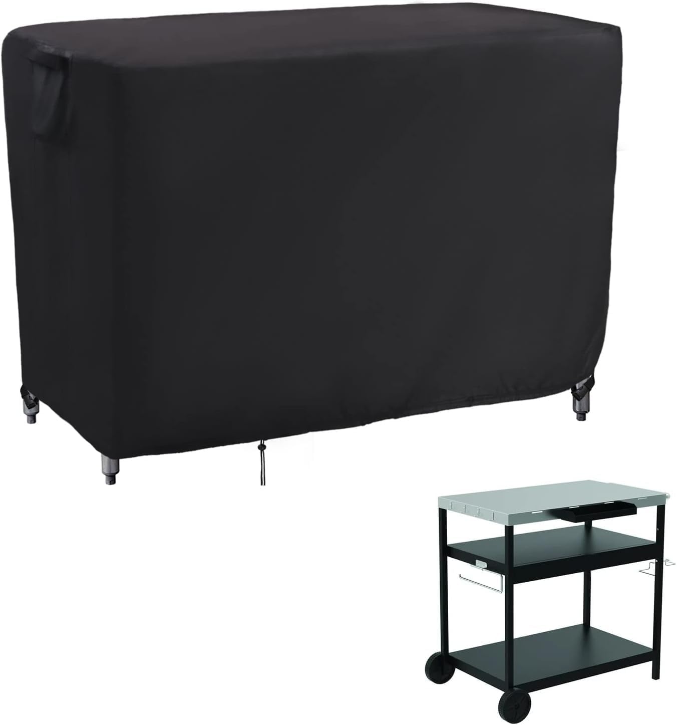 Andacar Prep Table Cover for Expert Grill Outdoor Food Prep Cart, 46inch Outdoor