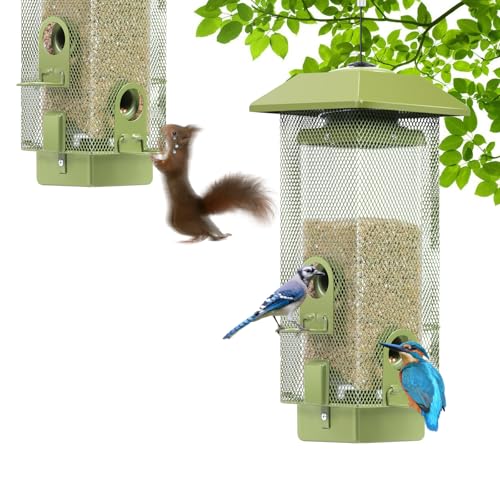 Bird Feeders for Outdoors Squirrel Proof with Weight Activated Perches,