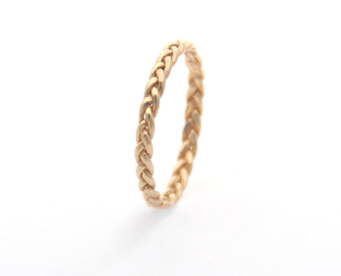 Thin gold wedding bands for her Outlet