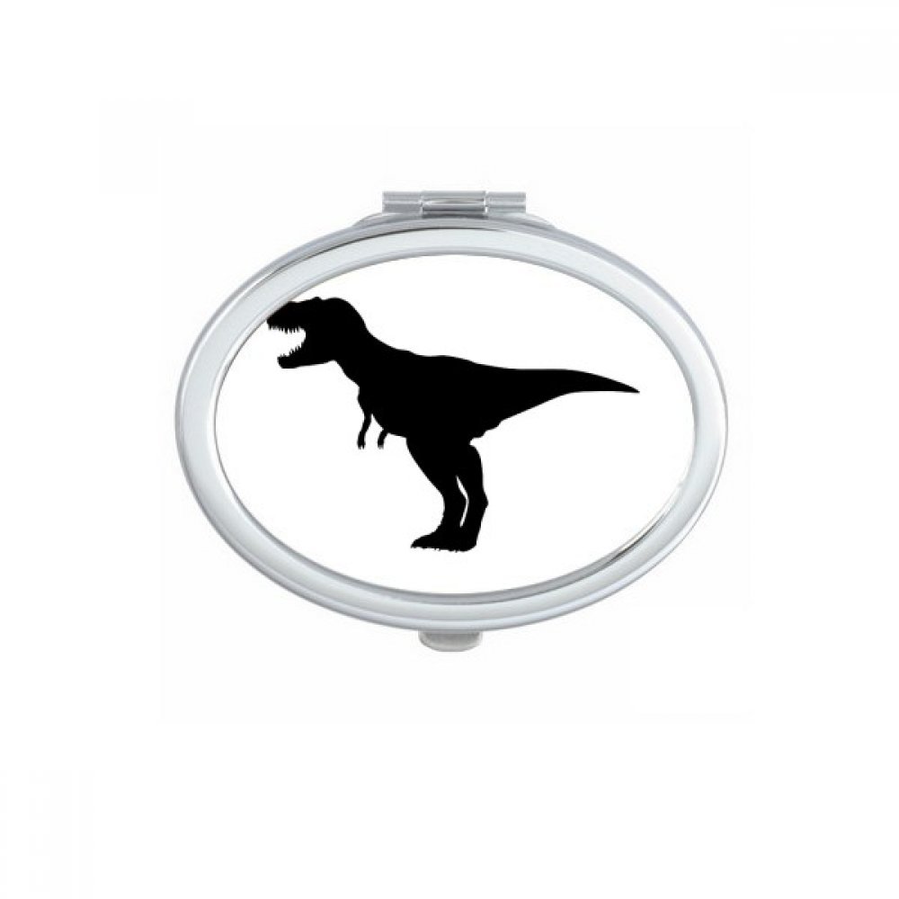 Miroir de Maquillage Ovale Tyrannosaurus Rex Compact et Portable en Version Multicolor