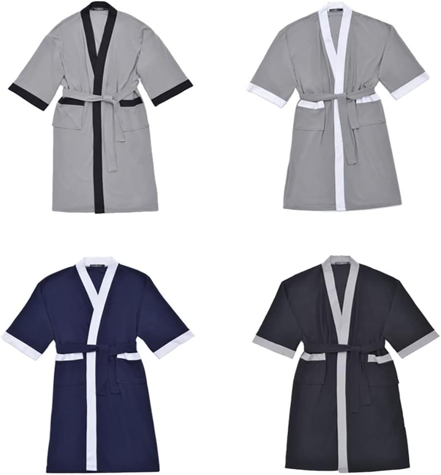 Cotton Kimono Bathrobe Long Robe Lacing Dresses Warm Bath Robe For Hotel Clubhouse Sweat Sauna Hot Spring