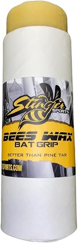 Stinger Sports Abejas - Agarre para bate de cera de abeja 100% natural para un mejor agarre del bate, bate de béisbol y sóftbol impermeable, 0.25