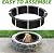 Poolergetic 36 inch Inner Fire Pit Ring, 40 inch Outer Large Round Steel Fire Pit Ring Insert Metal Fire Ring for Outdoor, Heavy Duty Fire Pit Ring Liner Rim