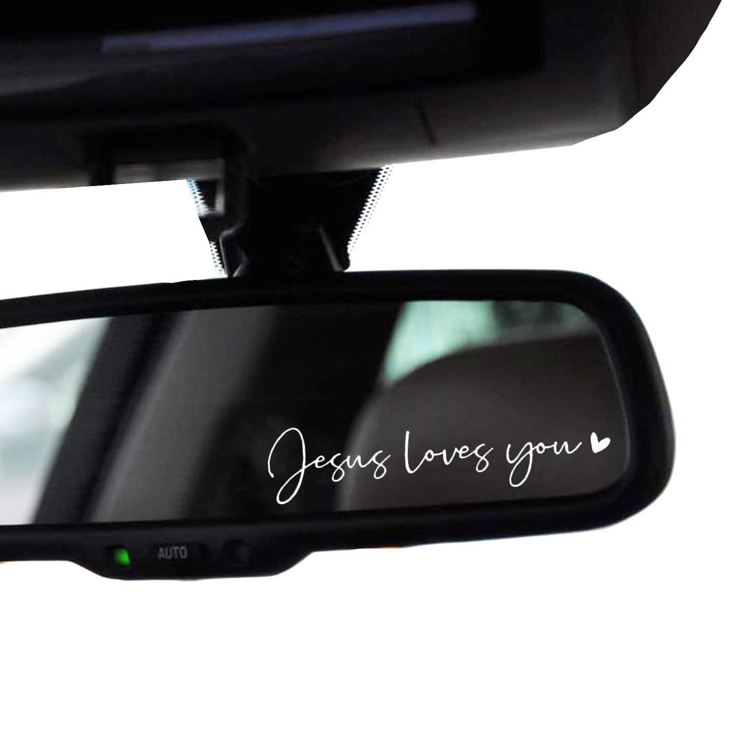 2 x Jesus Love You Rearview Mirror Decal Water Bottle Stickers Affirmation Reminder Sticker Laptop Bumper Sticker Tumbler Vinyl Sticker Car Mirror