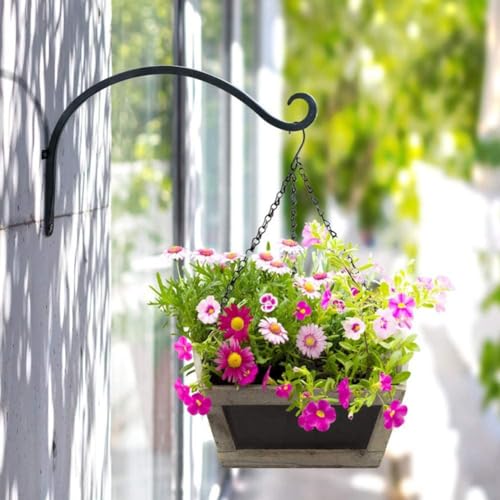 Crochet de jardin blanc étagère fleurs balcon suspension pot - 8