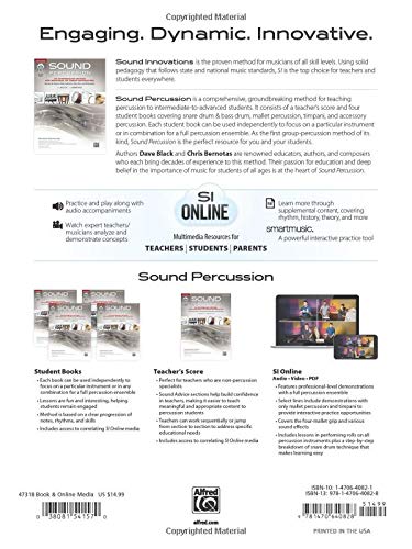 Alfred Music 00-47318 Sound Percussion--An Intermediate Method For Individual Or Group Instruction: Exercises For Rhythm, Meter, Rudiments, Rolls, Effects thumb #1
