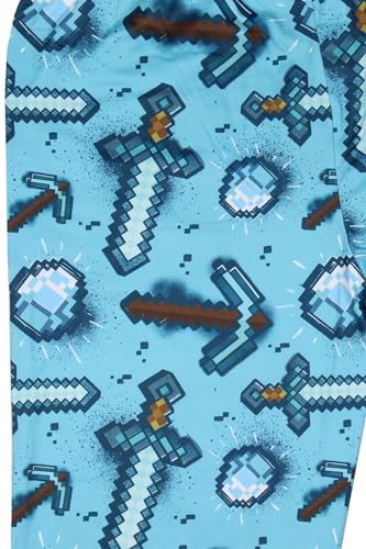 Men's Minecraft Pajama Pants Diamond Art Pickaxe And Sword Adult Sleep Pants | Minecraft Pajamas For Men4