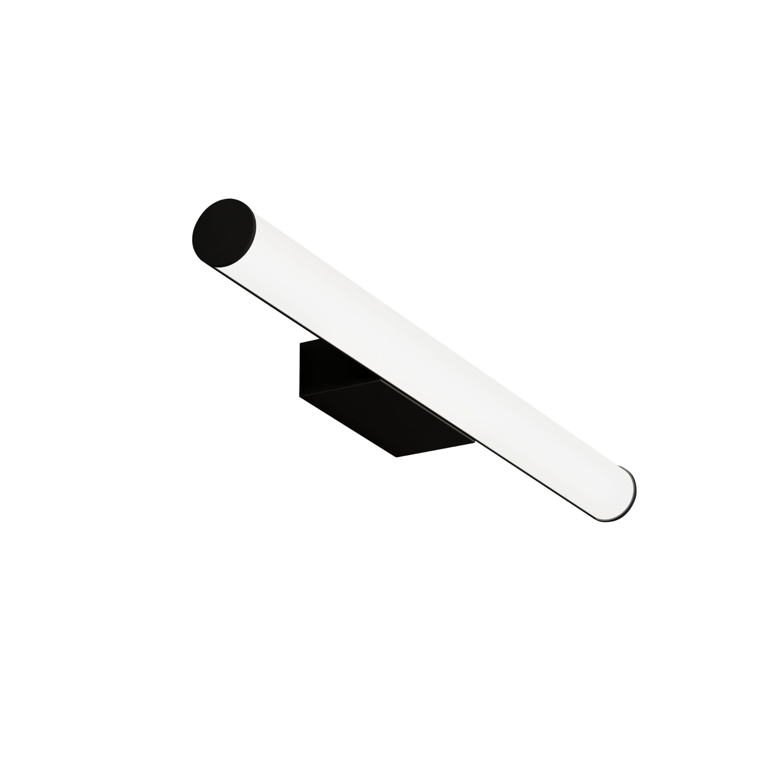 Sulion - Aplique LED Caspio Negro Mate 12W 600mm | Luz de Baño IP44 Elegante y Minimalista | Difusor Acrílico Opal | 1000 lúmenes | Lámpara Decorativa