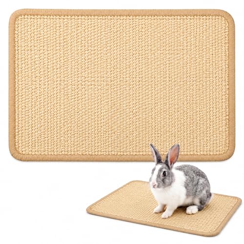 Tapis à Gratter Naturel pour Lapin en Sisal, 20x40cm...