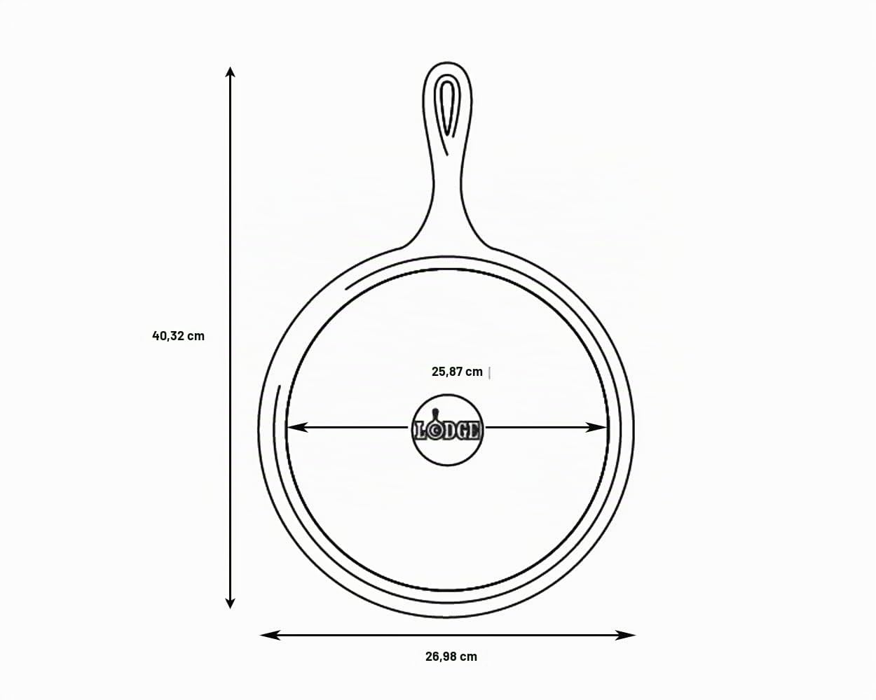Lodge Parrilla de hierro fundido negro/rojo de 26,6 cm y soporte de agarre caliente