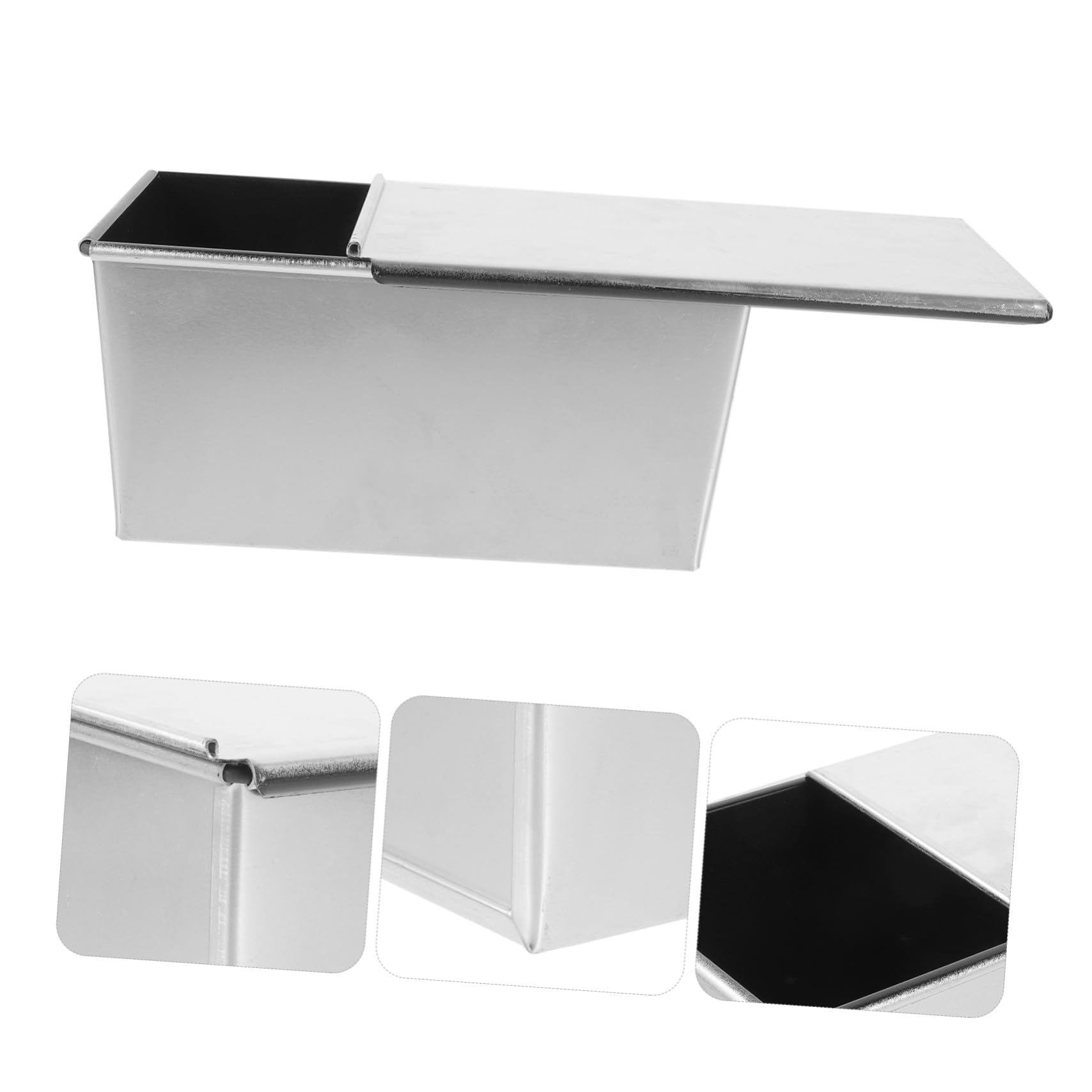 VALICLUD Antihaftbeschichtete mit Schneller Wärmeleitung Aluminiumlegierung Toastpfanne mit Deckel Metall Brotbackform und Gleichmäßiger Hitze für Bäckerei und Party