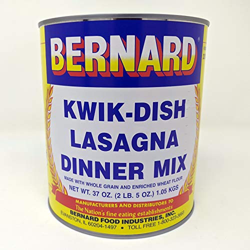 Bernard Foods Lasagna Dinner Mix SURVIVAL FOOD 50 SERV. ONE #10 can