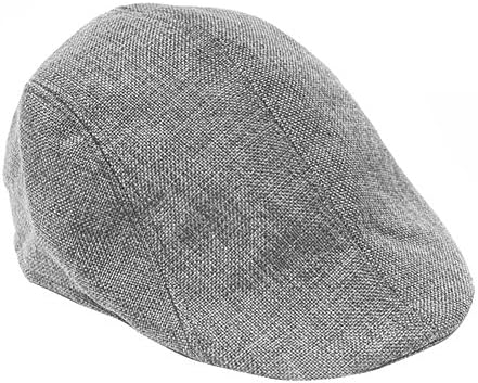 HugeStore Unisex Flat Cap Gatsby Caps Newsboy Cap Hat Duckbill Hat Peaked Cap Baseball Hat Black