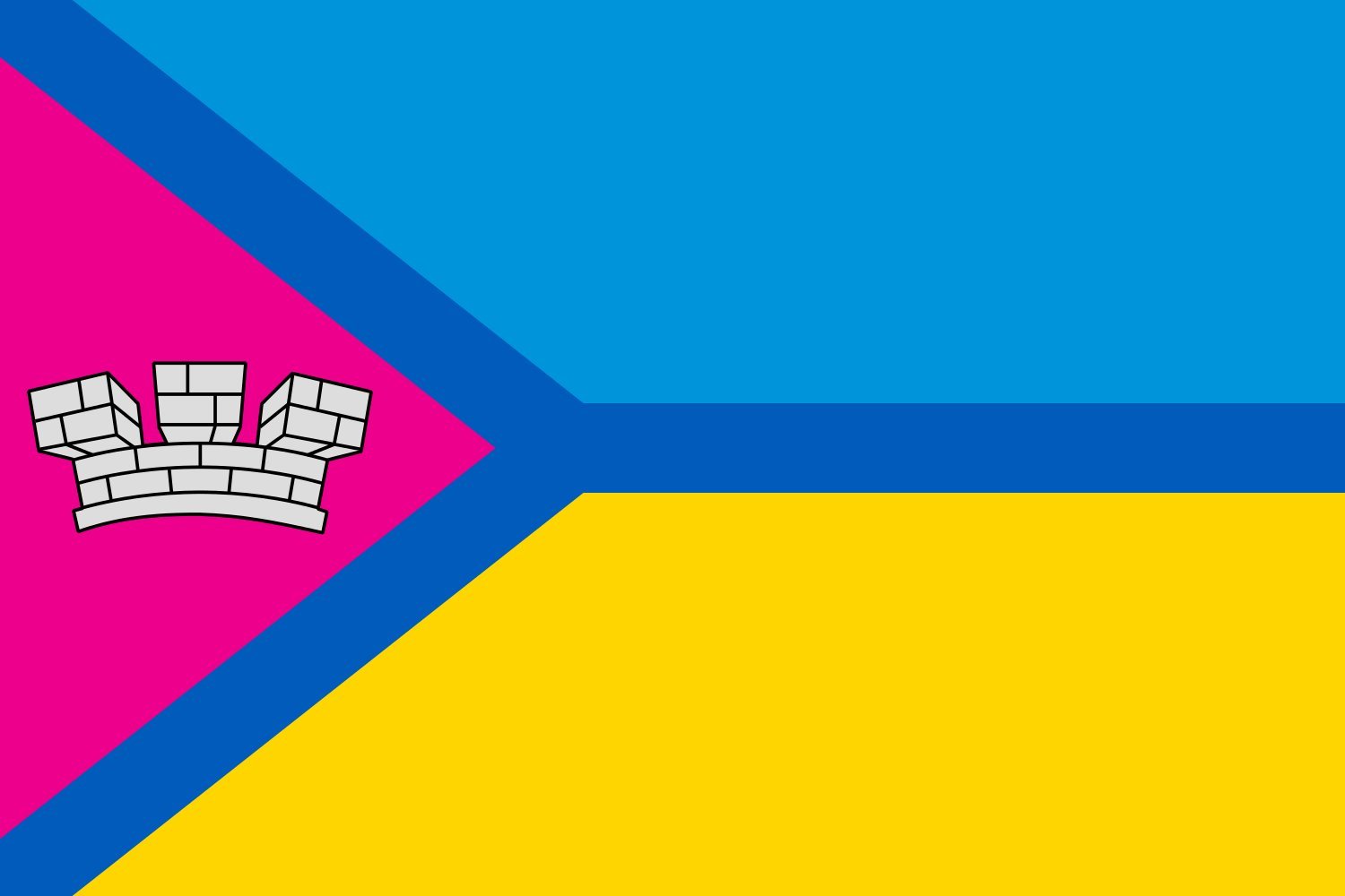 Drapeau Pervomaisk Mykolaiv grand format en tissu résistant pour mât