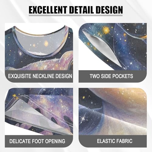 Pajama Sets Short Sleeve Cute Galaxy Axolotl Soft Cotton Summer Sleepwear 2 Piece PJS Size 5-14T3