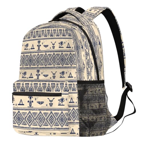 Sac à dos hiéroglyphes pour l'école et les sorties décontractées des filles et garçons