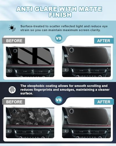 Image of CDEFG Matte Anti Glare Screen Protector for 2024-2026 Chevy Traverse /Silverado EV 17.7-Inch, Tempered Glass for 2024 2025 2026 Chevrolet Silverado EV Traverse Accessories Anti-Fingerprint 9H Hardness