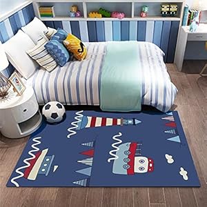 Kunsen Vloerkleed keuken antislip thuis slaapkamer baby kruipende cartoon kinderkamer cartoon kamer decoratie blauw keukentapijt wasbaar tapijt babykamer tapijt modern 170 x 240 cm