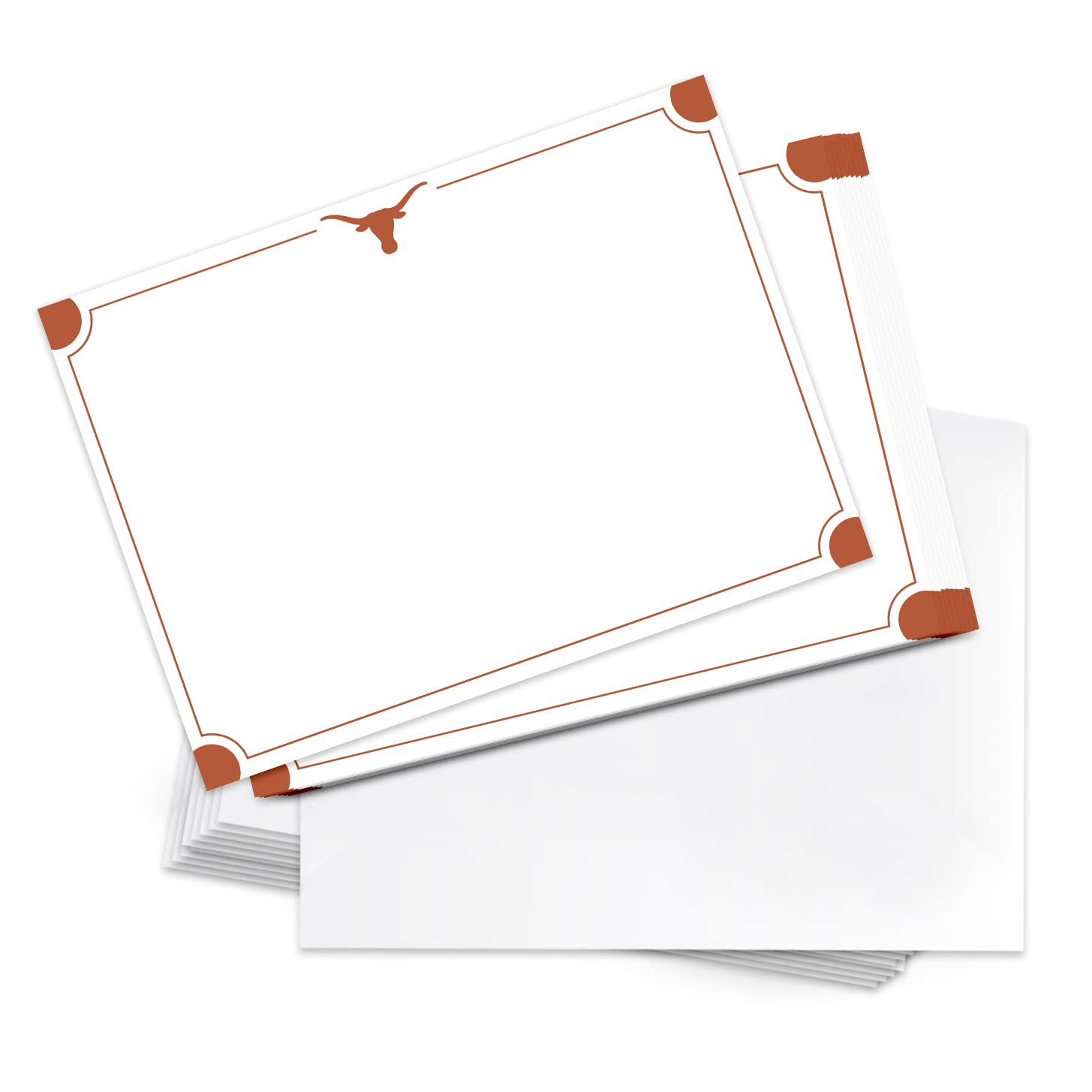 Desert Cactus University of Texas - Paquete de 10 tarjetas de papelería Longhorns UT Austin incluye sobres, Memo Party Thank You (tarjeta de notas 4a)
