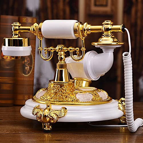 Teléfono retro con cable estilo europeo antiguo miniatura 3