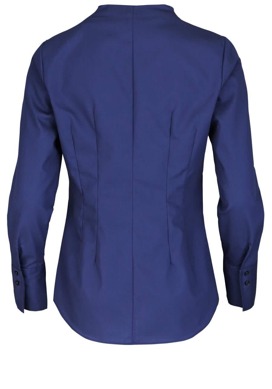 Seidensticker Damska bluzka - bluzka miejska - nie wymaga prasowania - bluzka z kołnierzem kielichowym - krój slim fit - długi rękaw - 100% bawełna, granatowy, 38